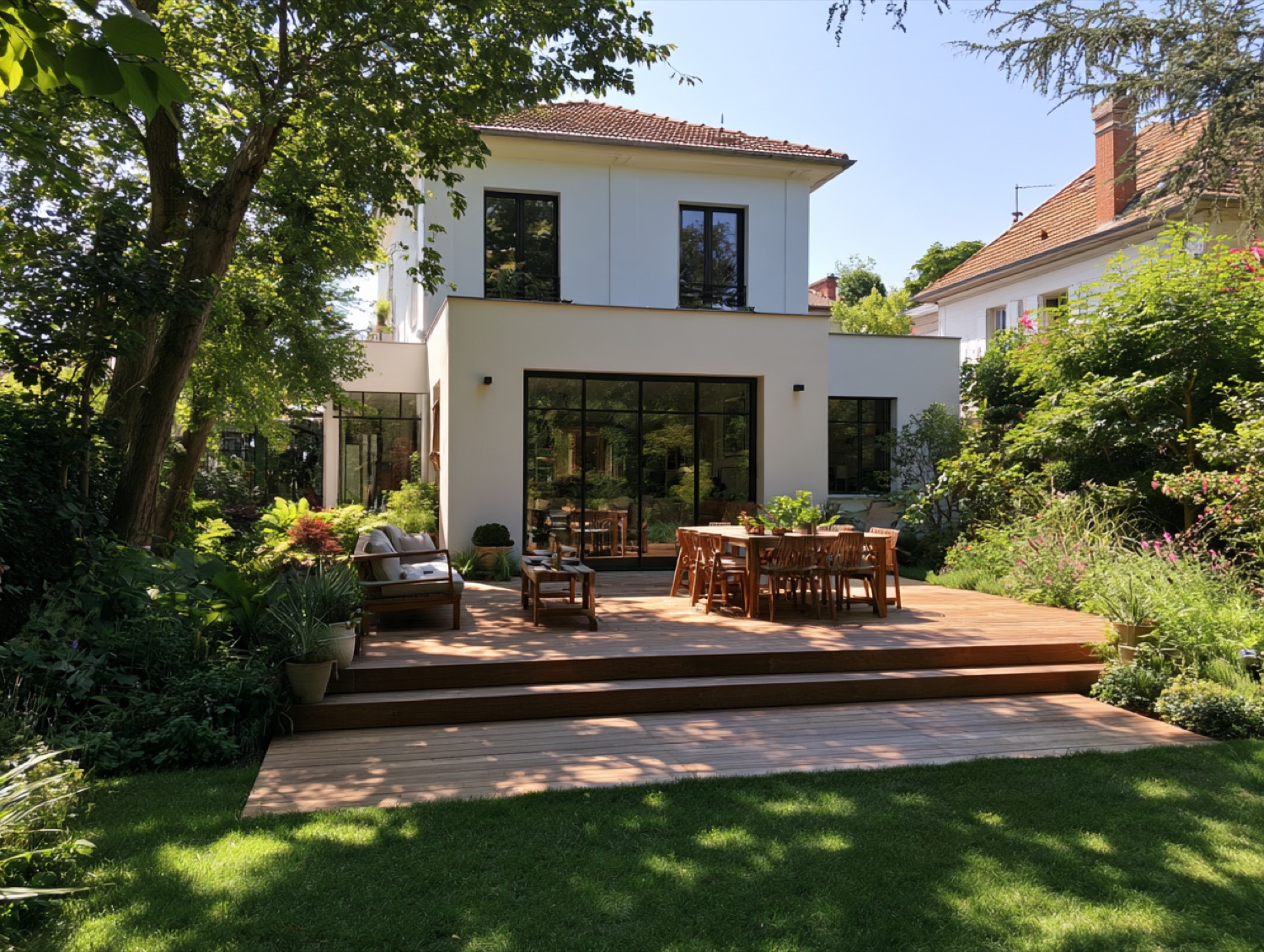Facade degagee apres abattage — paysagiste en Haute-Saône (70)